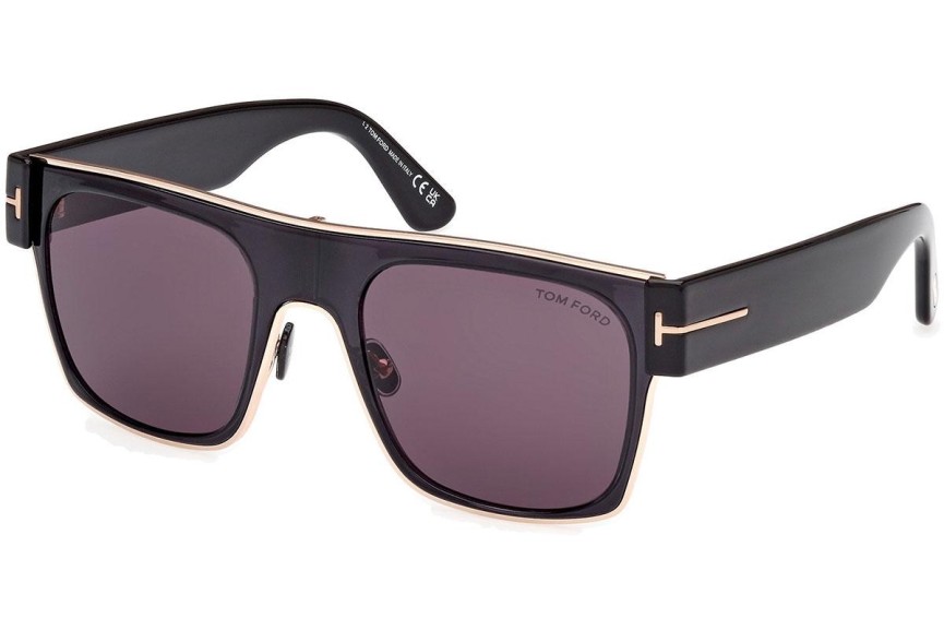 Sonnenbrille Tom Ford Edwin FT1073 01A Quadratisch Schwarz