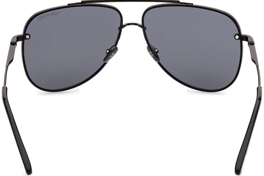 Sonnenbrille Tom Ford Leon FT1071 01A Pilot Schwarz