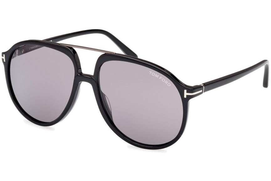 Sonnenbrille Tom Ford Archie FT1079 01C Pilot Schwarz