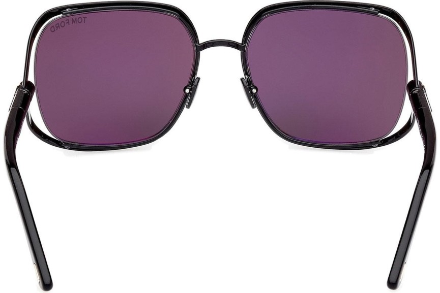 Sonnenbrille Tom Ford Goldie FT1092 01A Quadratisch Schwarz