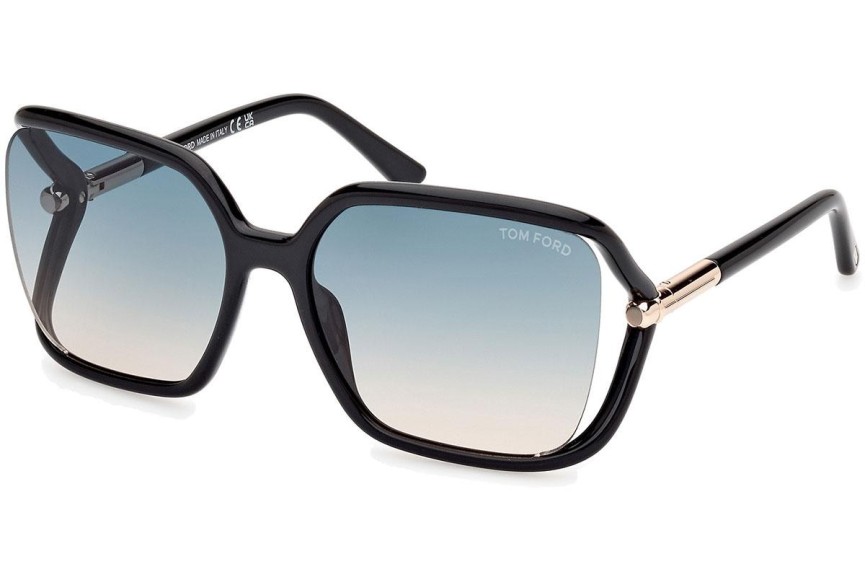 Sunglasses Tom Ford Solange-02 FT1089 01P Quadratisch Schwarz