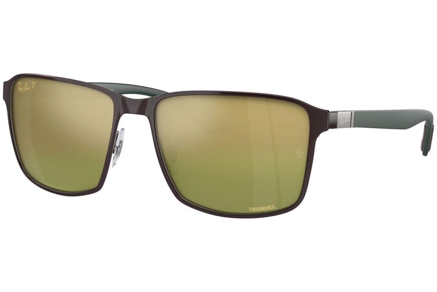 Sonnenbrille Ray-Ban Chromance Collection RB3721CH 188/6O Polarized Quadratisch Braun