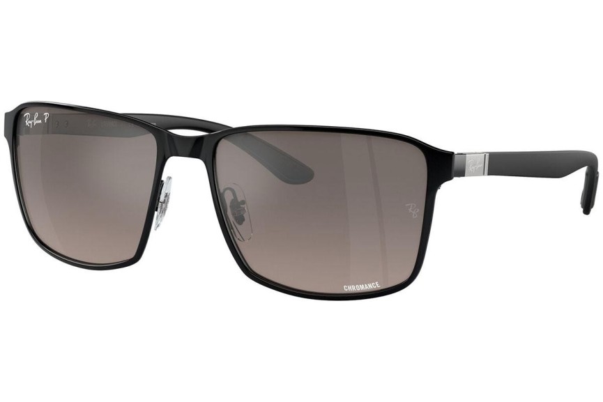 Sonnenbrille Ray-Ban Chromance Collection RB3721CH 186/5J Polarized Quadratisch Schwarz