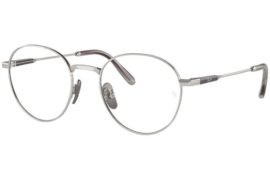 Brillen Ray-Ban David Titanium RX8782 1002 Rund Silber