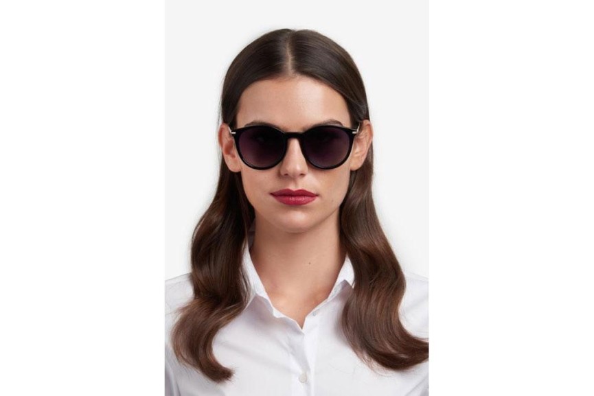 Sonnenbrille Carolina Herrera HER0230/S 807/9O Rund Schwarz