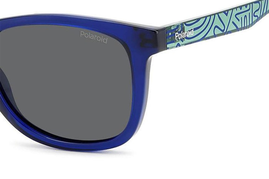 Sunglasses Polaroid Junior PLD8060/S PJP/M9 Polarized Rechteck Blau