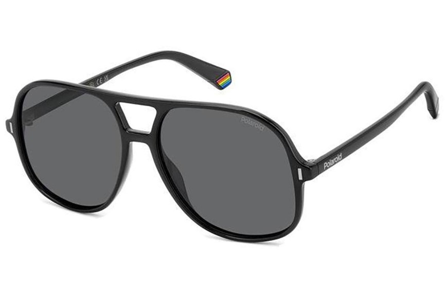 Sonnenbrille Polaroid PLD6217/S 807/M9 Polarized Quadratisch Schwarz