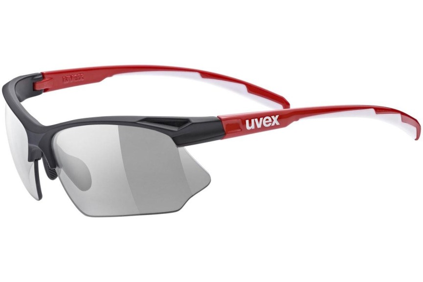 Sonnenbrille uvex sportstyle 802 v Black / Red S1-S3 Photochromic Rechteck Schwarz