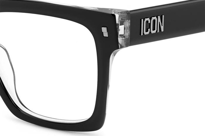 Glasses Dsquared2 ICON0019 7C5 Rechteck Schwarz