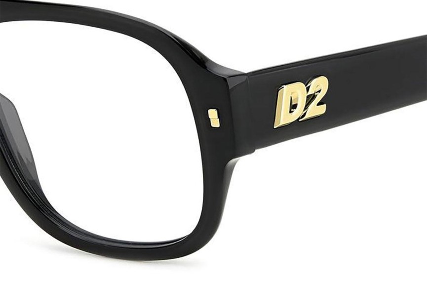 Brillen Dsquared2 D20125 807 Flat Top Schwarz