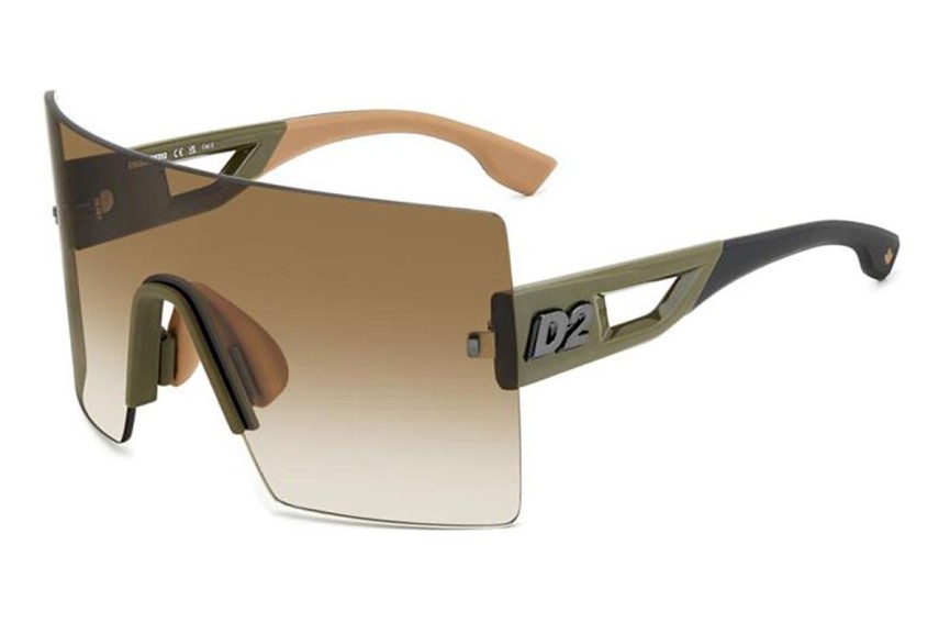 Sonnenbrille Dsquared2 D20126/S XL7/86 Monoscheibe | Shield Grün