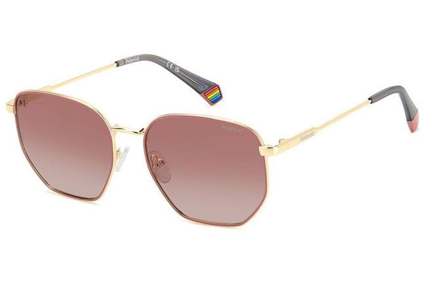 Sunglasses Polaroid PLD6214/S/X EYR/GC Polarized Rechteck Gold