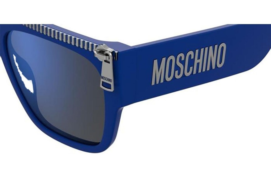 Sonnenbrille Moschino MOS165/S PJP/XT Flat Top Blau