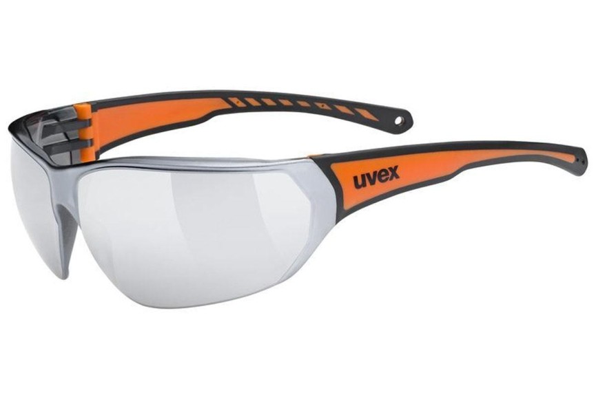 Sonnenbrille uvex sportstyle 204 Black / Orange S3 Rechteck Schwarz