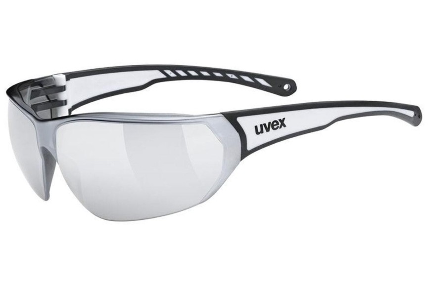 Sonnenbrille uvex sportstyle 204 Black / White S3 Rechteck Schwarz