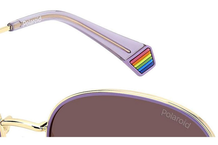 Sonnenbrille Polaroid PLD6215/S/X S9E/KL Polarized Rund Gold