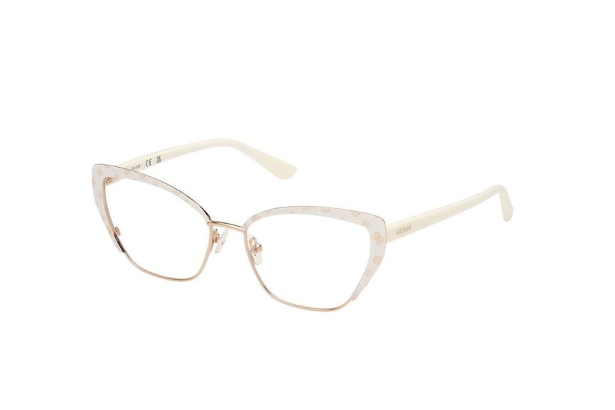 Glasses Guess GU50122 021 Cat Eye Weiß