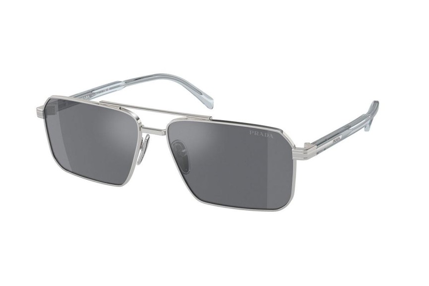 Sonnenbrille Prada PRA57S 1BC175 Rechteck Silber