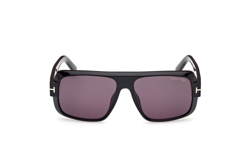 Sunglasses Tom Ford FT1101 01A Flat Top Schwarz