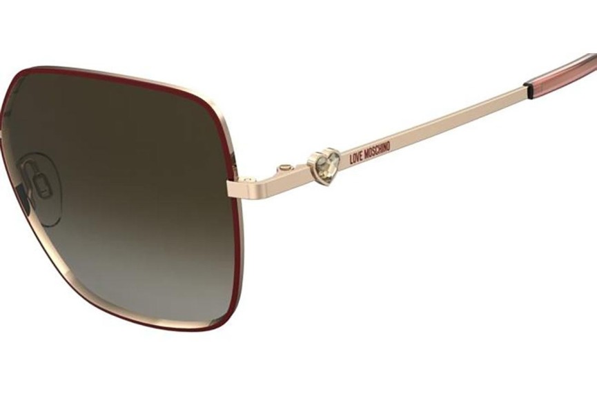 Sunglasses Love Moschino MOL075/S 6K3/HA Rechteck Rot