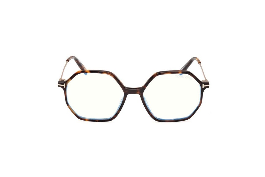 Glasses Tom Ford FT5952-B 052 Rechteck Havanna