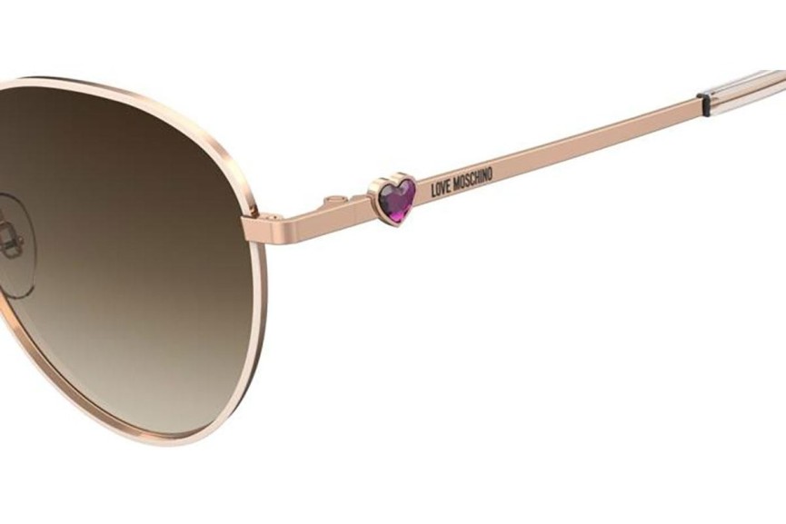 Sonnenbrille Love Moschino MOL074/S PY3/HA Rund Gold