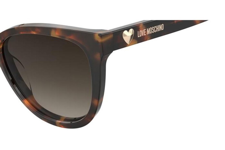 Sonnenbrille Love Moschino MOL072/S H7P/HA Rechteck Havanna