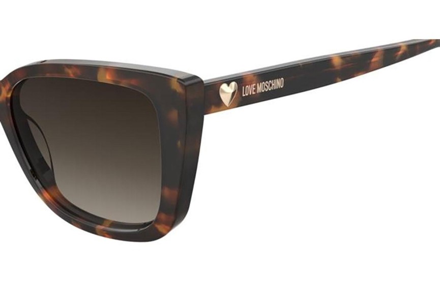 Sonnenbrille Love Moschino MOL073/S H7P/HA Rechteck Havanna