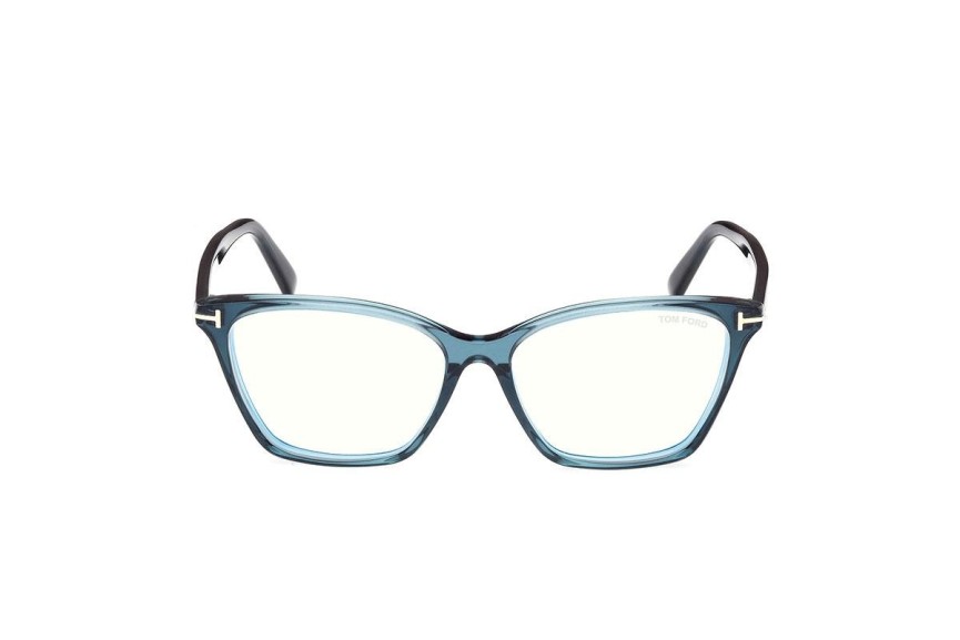 Brillen Tom Ford FT5949-B 092 Cat Eye Blau