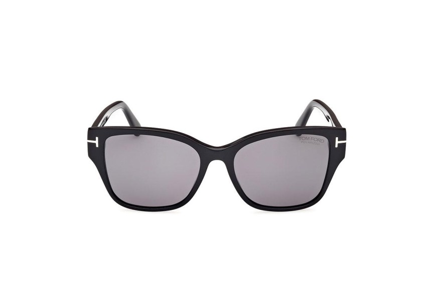 Sonnenbrille Tom Ford FT1108 01D Polarized Rechteck Schwarz