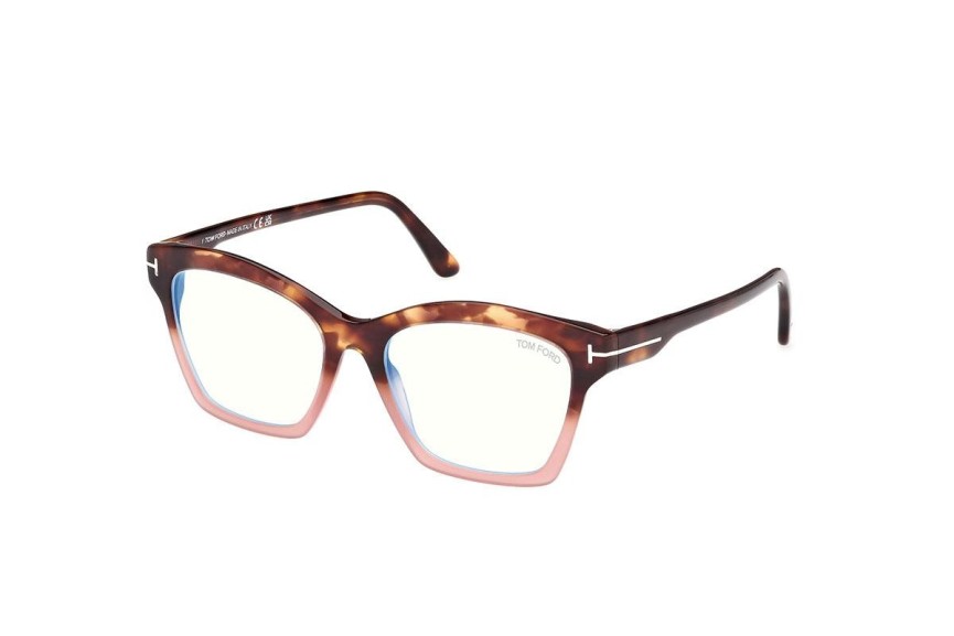 Brillen Tom Ford FT5965-B 055 Rechteck Havanna