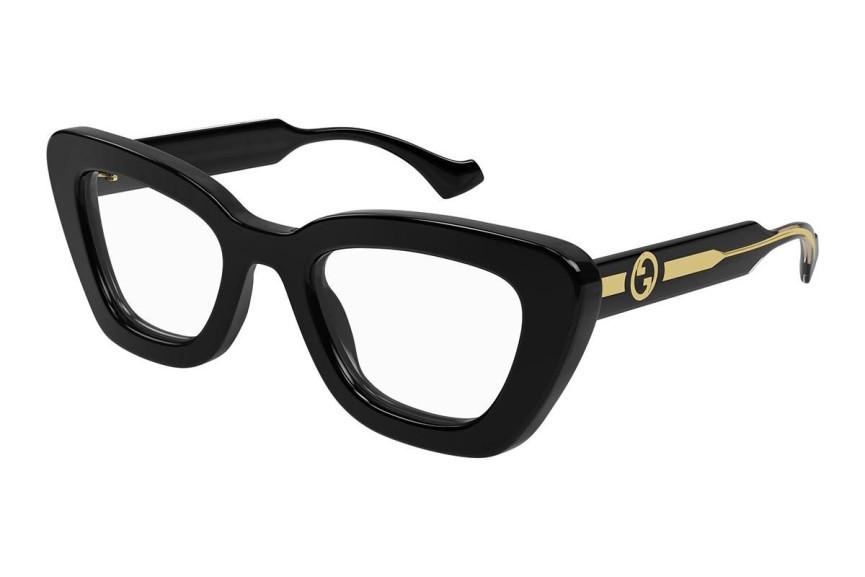 Glasses Gucci GG1555O 001 Cat Eye Schwarz