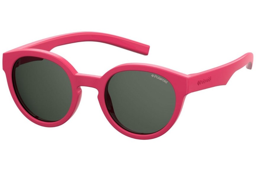 Sunglasses Polaroid Junior PLD8019/S/SM 35J/M9 Polarized Rund Rosa