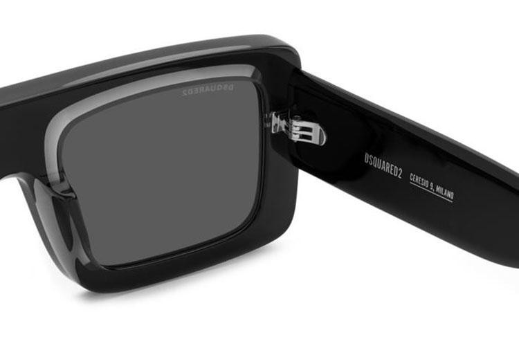 Sunglasses Dsquared2 D20141/S 08A/IR Quadratisch Schwarz