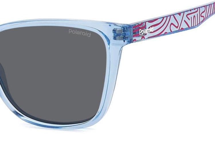 Sunglasses Polaroid Junior PLD8062/S MVU/M9 Polarized Cat Eye Blau