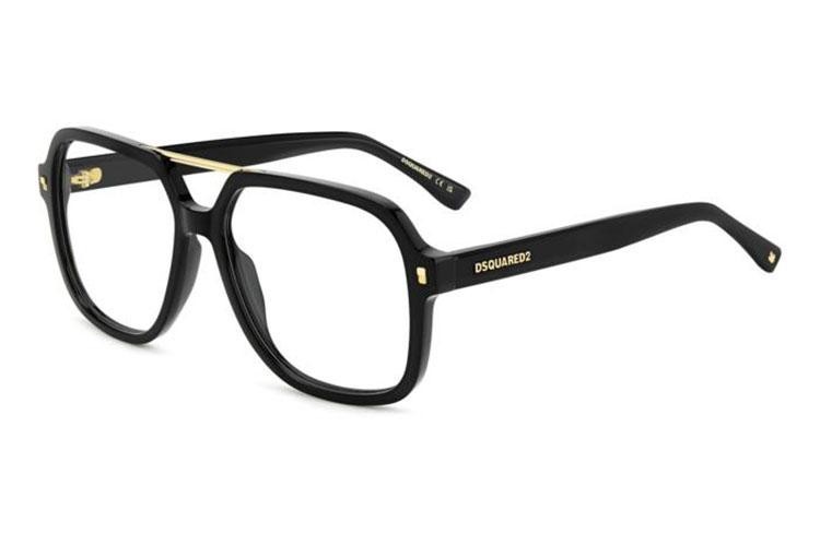 Glasses Dsquared2 D20145 807 Rechteck Schwarz