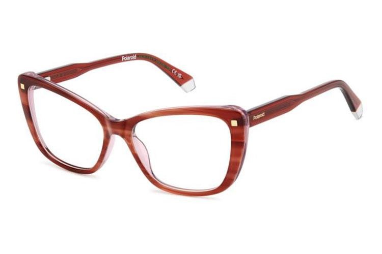 Brillen Polaroid PLDD542 8RR Cat Eye Rot