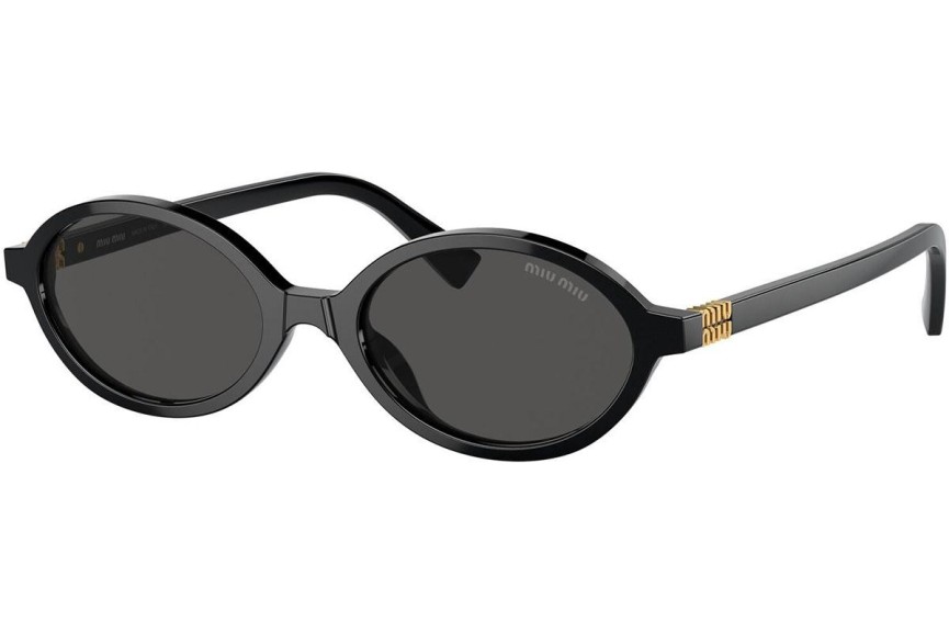 Sunglasses Miu Miu MU04ZS 1AB5S0 Oval Schwarz