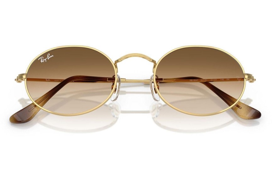 Sonnenbrille Ray-Ban Oval RB3547 001/51 Winzig Gold