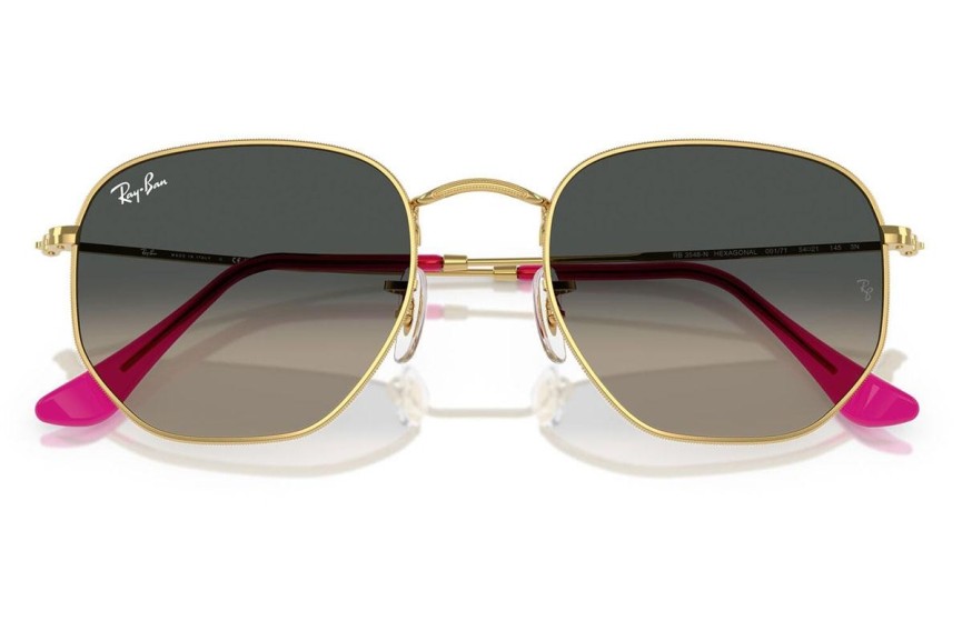 Sonnenbrille Ray-Ban Hexagonal RB3548N 001/71 Rund Gold