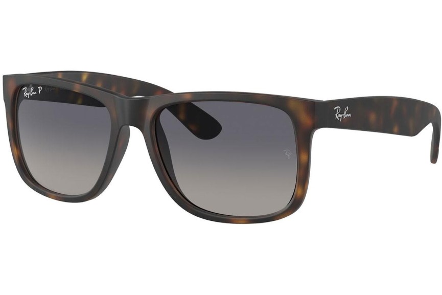 Sonnenbrille Ray-Ban Justin RB4165 865/8S Polarized Quadratisch Havanna