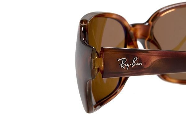 Sunglasses Ray-Ban RB4068 642/57 Polarized Quadratisch Havanna