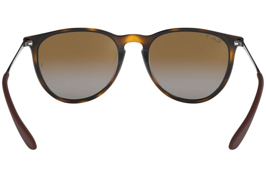 Sunglasses Ray-Ban Erika Classic Havana Collection RB4171 710/T5 Polarized Rund Havanna