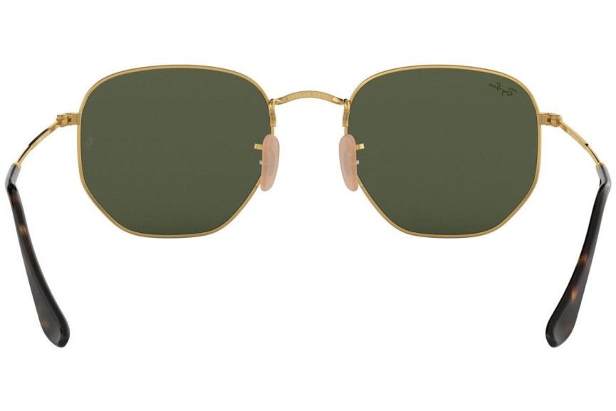 Sunglasses Ray-Ban Hexagonal Flat Lenses RB3548N 001 Rund Gold