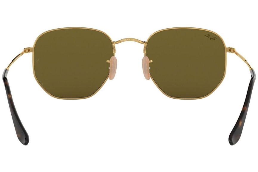 Sunglasses Ray-Ban Hexagonal Flat Lenses RB3548N 001/9O Rund Gold