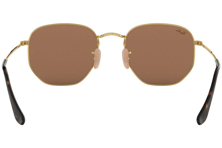 Sunglasses Ray-Ban Hexagonal Flat Lenses RB3548N 001/Z2 Rund Gold