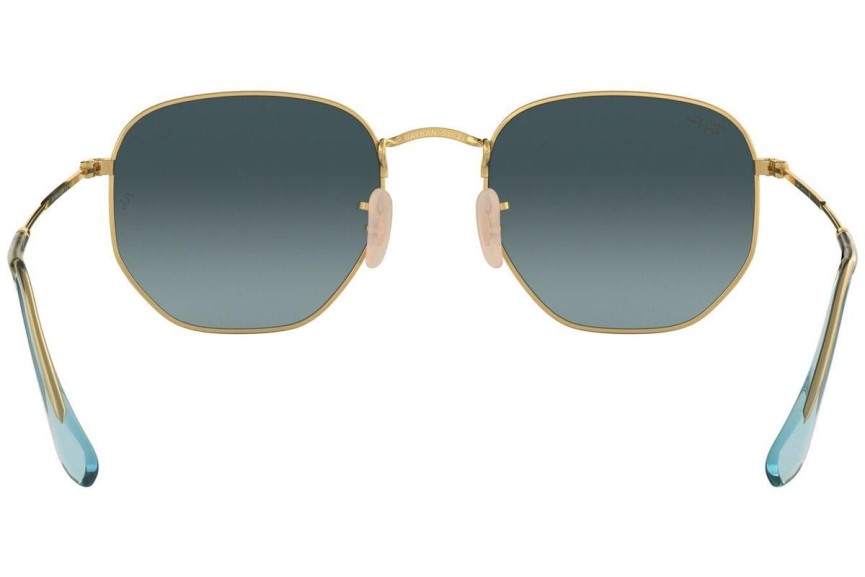 Sonnenbrille Ray-Ban Hexagonal Flat Lenses RB3548N 91233M Rund Gold