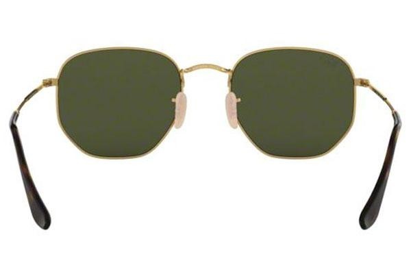 Sunglasses Ray-Ban Hexagonal RB3548N 001/58 Polarized Rund Gold