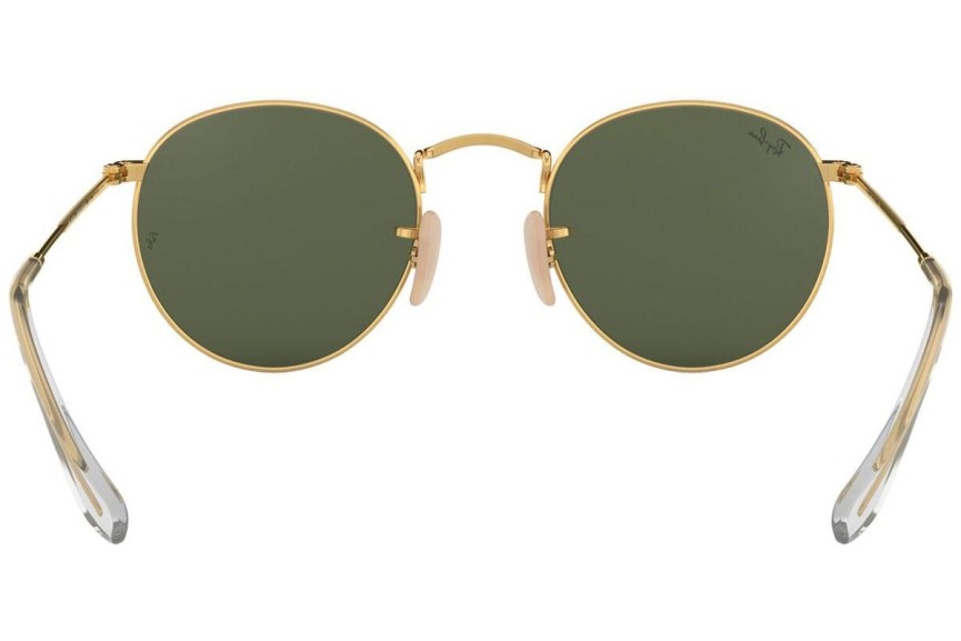 Sonnenbrille Ray-Ban Round Flat Lenses RB3447N 001 Rund Gold