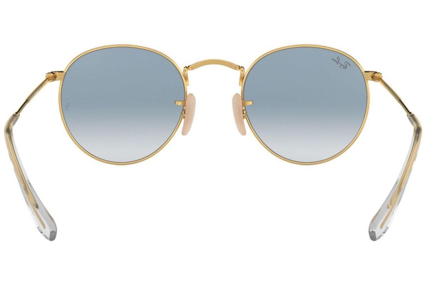 Sonnenbrille Ray-Ban Round Flat Lenses RB3447N 001/3F Rund Gold